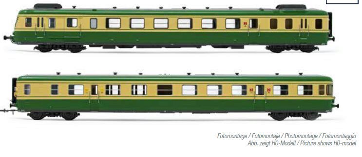 Arnold HN2635 SNCF Dieseltriebzug RGP2 grün/beige  Ep. IV